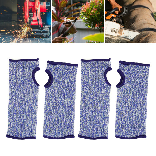 Protège-bras bleus, ensemble de 4 pièces, tailles S/M/L, ajustement près du corps