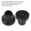 5Pcs 16mm Rubber Crutch Tips Non Slip Replacement for Canes Black 4
