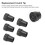 Black Rubber Crutch Tips 5pcs 0.7 Inch Replacement Accessories for Cane Support 4