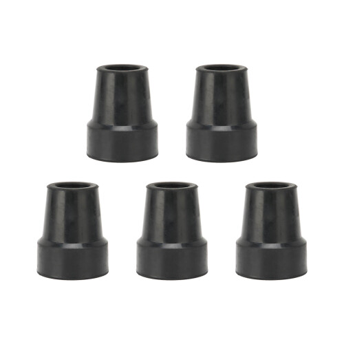 Black Rubber Crutch Tips 5pcs 0.7 Inch Replacement Accessories for Cane Support 1