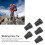 Black Rubber Crutch Tips 5pcs 0.7 Inch Replacement Accessories for Cane Support 12