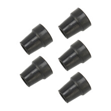 Black Rubber Crutch Tips 5pcs 0.7 Inch Replacement Accessories for Cane Support