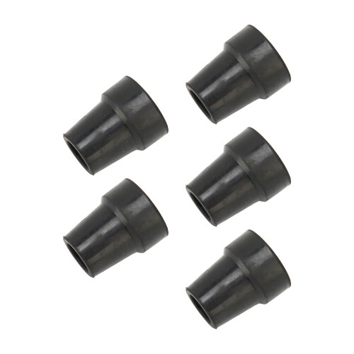 Black Rubber Crutch Tips 5pcs 0.7 Inch Replacement Accessories for Cane Support