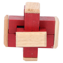 Wooden Interlocking Puzzle Lock for Elderly Adults, Portable & Fine Workmanship