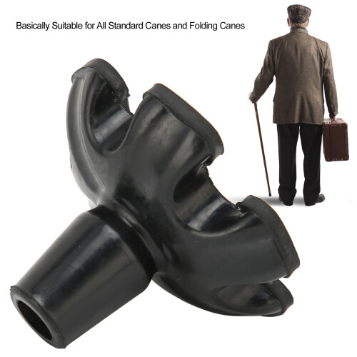 Durable 19mm Rubber Crutch Tips with 6 Pillar Nonslip Design for Walking Sticks 2