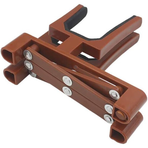 Violin Stand Bracket, Foldable Lightweight Support for Any Size Violin or Viola, Brown Plastic Design 2