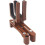 Violin Stand Bracket, Foldable Lightweight Support for Any Size Violin or Viola, Brown Plastic Design 2
