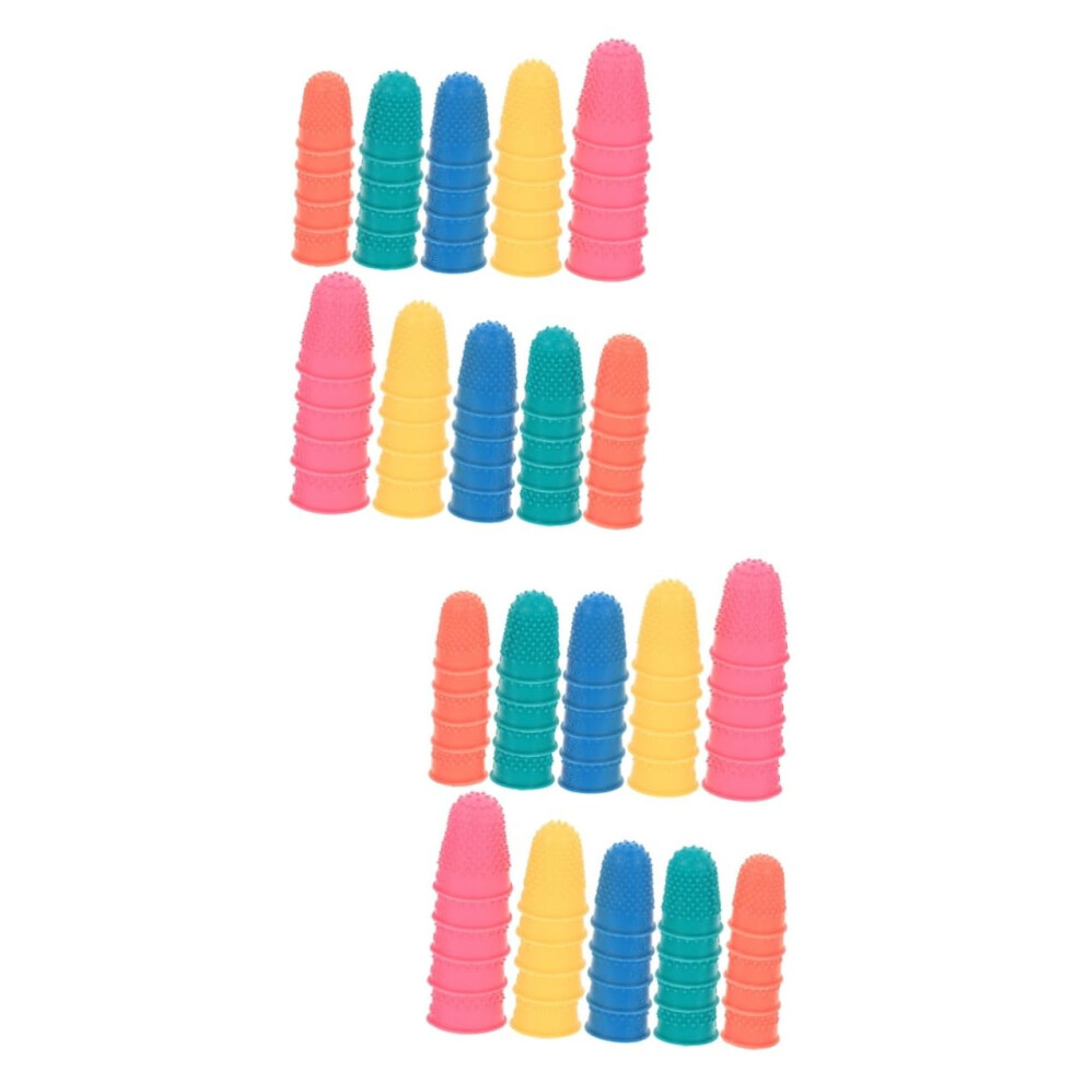 Silicone Finger Protectors Large Size Non-Slip Static-Free For Crafting Hot Glue Money Counting Sorting 50Pcs 2 Sets Random Color 6493810720611