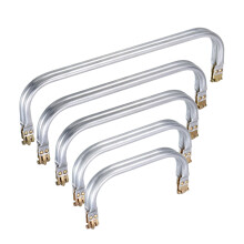 Metal Purse Frame 5Pcs Rectangle Lock Clasp Bag Hardware, 5 Sizes for DIY Sewing Craft Projects