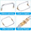 Metal Purse Frame 5Pcs Rectangle Lock Clasp Bag Hardware, 5 Sizes for DIY Sewing Craft Projects 2