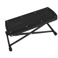 Guitar Footstools for Professionals Non-Slip Thickened Metal Frame 6-Position Adjustable Height Sturdy Design