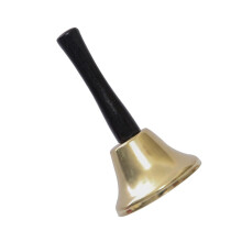 Hand Bell Jingle Bells Service Bell Counter Bell Metal Handbell Call Bell Gold Color Loud Clear Sound for School Restaurant Home
