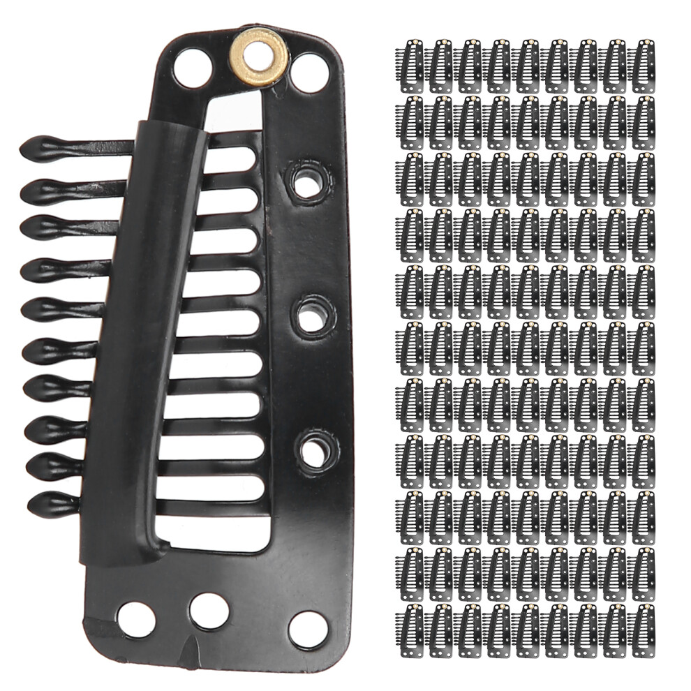 100pcs 10 Teeth Wig Clip Stainless Steel DIY