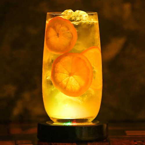 Cup Wine Bottle Coaster with Changing LED Light 1