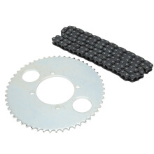 Hinterradantrieb Ritzel T8F 54Z Zahn mit 116 Gliedern Kettensatz-Set für 47cc 49cc 2-Takt