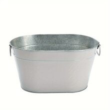 (G-034) Iron Beverage Tub for Picnics, Bars, and Clubs - Versatile Ice Bucket with Handles, Ideal for Champagne, Beer