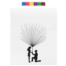 DIY Groom and Bride Pattern Fingerprint Guest