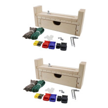 DIY Bracelet Weaving Kit with Loom, Woven Wooden Frame Supplies for Crafting Bracelets in Random Colors