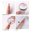 6 pezzi di stamper per nail art, silicone trasparente, rosa 11