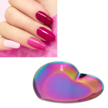 Tablero de exhibición de arte de uñas con forma de corazón, multicolor