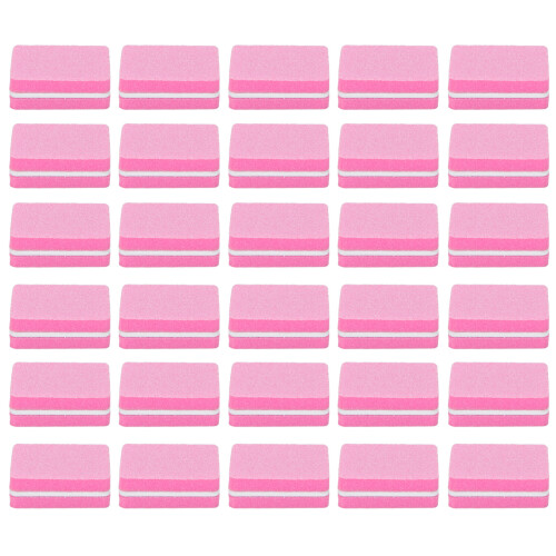 Buffer de uñas mini 30 piezas rosa portátil 1