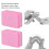 Buffer de uñas mini 30 piezas rosa portátil 13