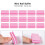 Buffer de uñas mini 30 piezas rosa portátil 6