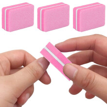 Buffer de uñas mini 30 piezas rosa portátil