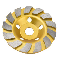 Disco a coppa diamantato turbo giallo da 125 mm 16/20 mm