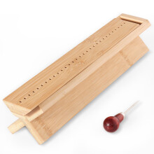 Bamboo Book Binding Cradle with Awl and Piercing Guide, Durable Wood Punching Cradle with Smooth Finish, Easy to Use
