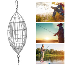 Stainless Steel Fishing Bait Cage Carp Trap Feeder Holder Shrimp Crab