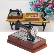 Puppenhaus-Nähmaschine 1:12 Miniatur Retro Puppenhaus-Nähmaschine Heimlebensszene Geschenk für Puppenhaus-Decor