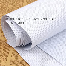 Cross Stitch Aida Cloth 9ct 14ct 18ct 22ct 25ct White Fabric Canvas 40X40cm for Embroidery Craft