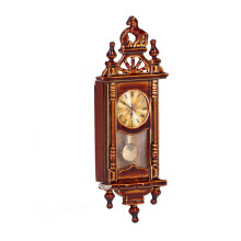 Uhr im Maßstab 1:12, Vintage-Puppenhaus, aus Holz und Zinklegierung, elegantes Miniatur-Dekor für Puppenhäuser