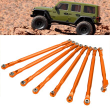 RC-Stangen-Verbindungssatz Zugstange mit Querstabilisator aus Aluminium für Axial SCX6 JLU 1/6 RC-Car Fahrzeug Orange
