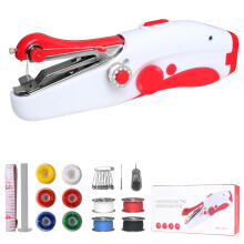 Handheld Sewing Machine Mini Electric Portable for Beginners Adults, Fast Stitch for Clothes Fabrics Curtains and DIY Projects