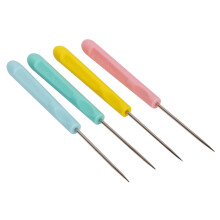 DIY Hand Knitting Craft Kit 20pcs Plastic Handle Awls and Stitch Markers for Crocheting in Random Colors