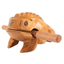 Wooden Frog Guiro Rasp 12.7CM Traditional Thai Musical Instrument Tone Block Handmade Natural Wood