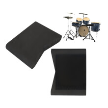 Set of 2 Drum Block Hi-Hat and Bass Drum Pedal Anchor System, Anti-Slip Drum Kit Accessory, Black