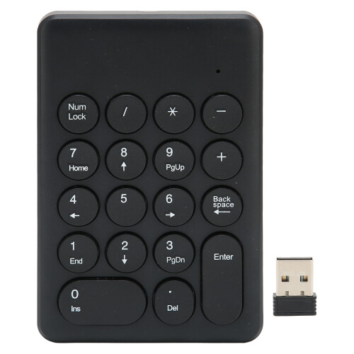 Ergonomic 18-Key Wireless Numeric Keyboard, Black, Model MLD-269 1
