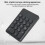 Ergonomic 18-Key Wireless Numeric Keyboard, Black, Model MLD-269 9