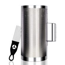 Stainless Steel Guiro 6"x12" Latin Percussion Instrument with Scraper for Professional Musicians and Beginners