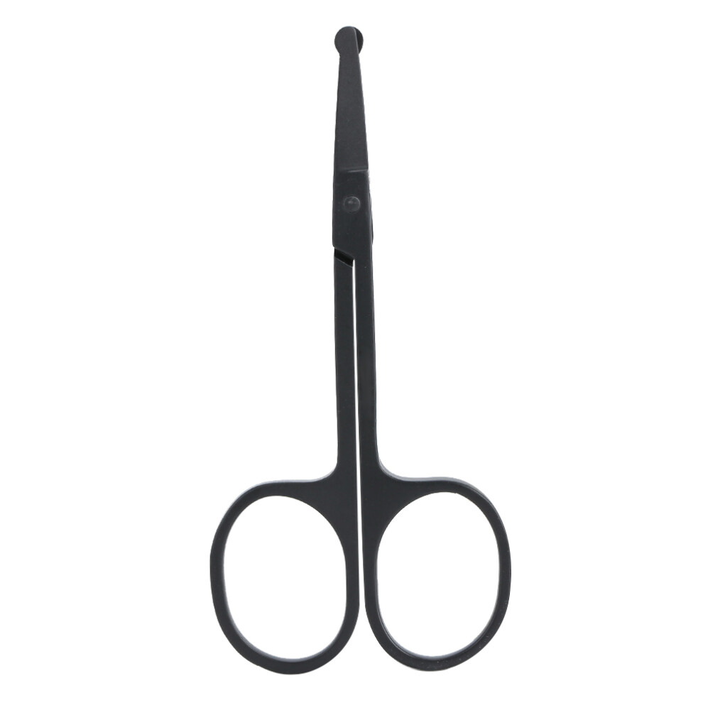 Black Stainless Steel Scissor Eyebrows Nose Hair