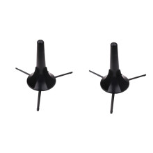 2pcs Portable Trumpet Stand with Detachable Bracket and Felt Pad, 3-Leg Base for Flute and Wind Instruments Support