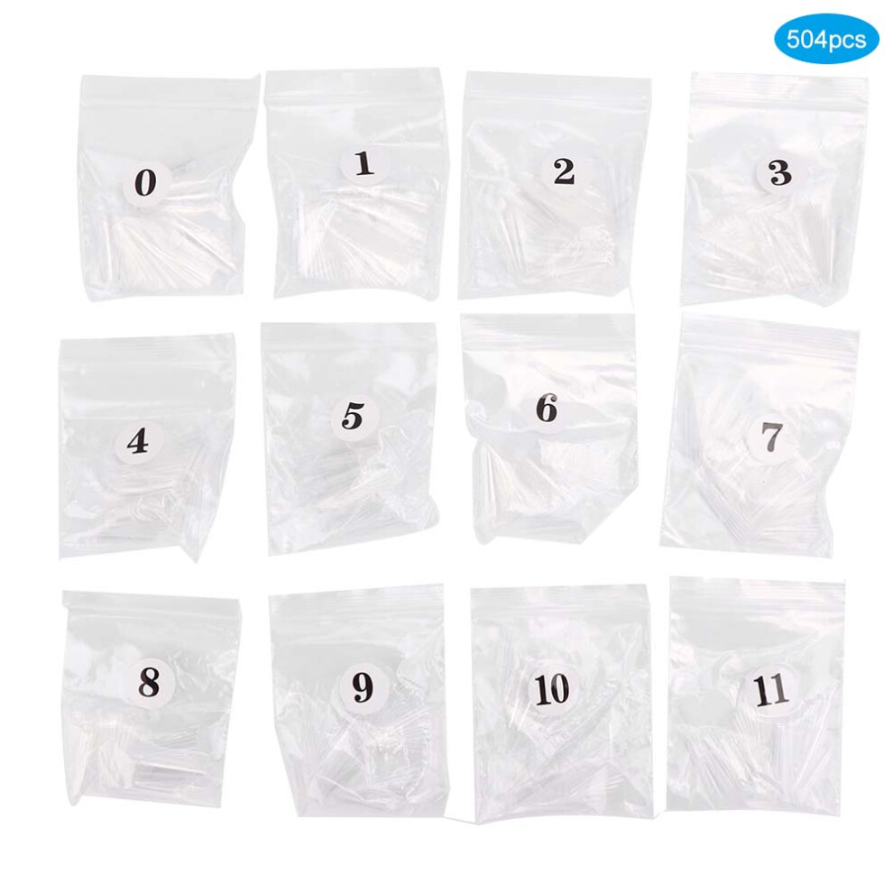504pcs Professional Nail Art Tip Practice False