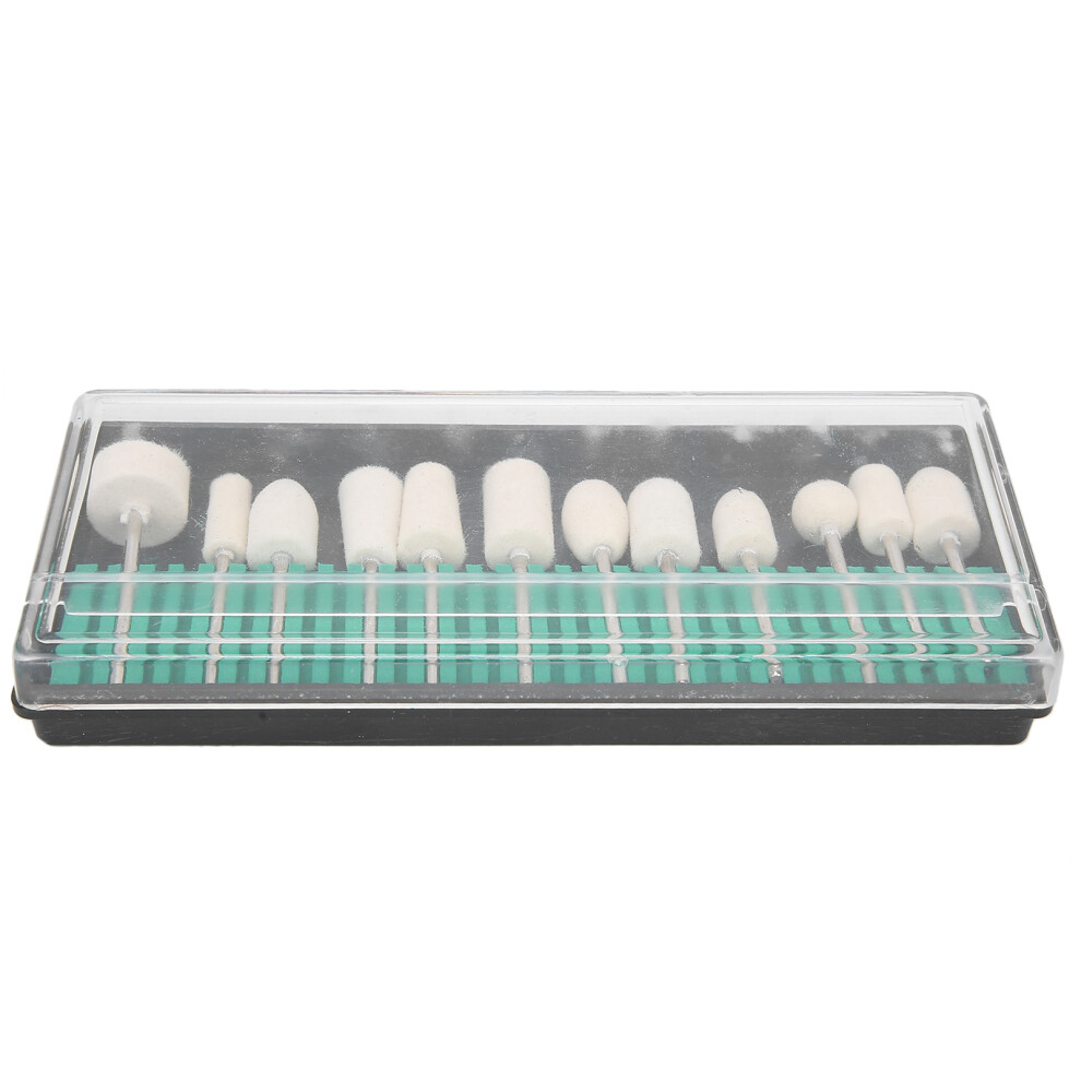 12pcs Wool Felt Nail Grinding Polishing Head