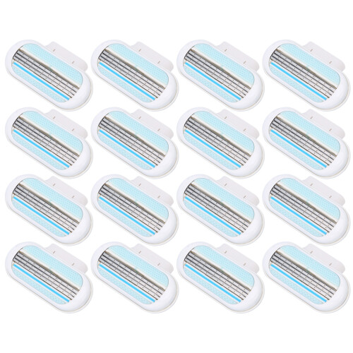 12Pcs Women's Razor Blade Refills 3 Blade 2