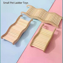 Smidig hamster gömställe hamsterhus i trä med klätterstege Small Pet Castle Arch Bridge för dvärg