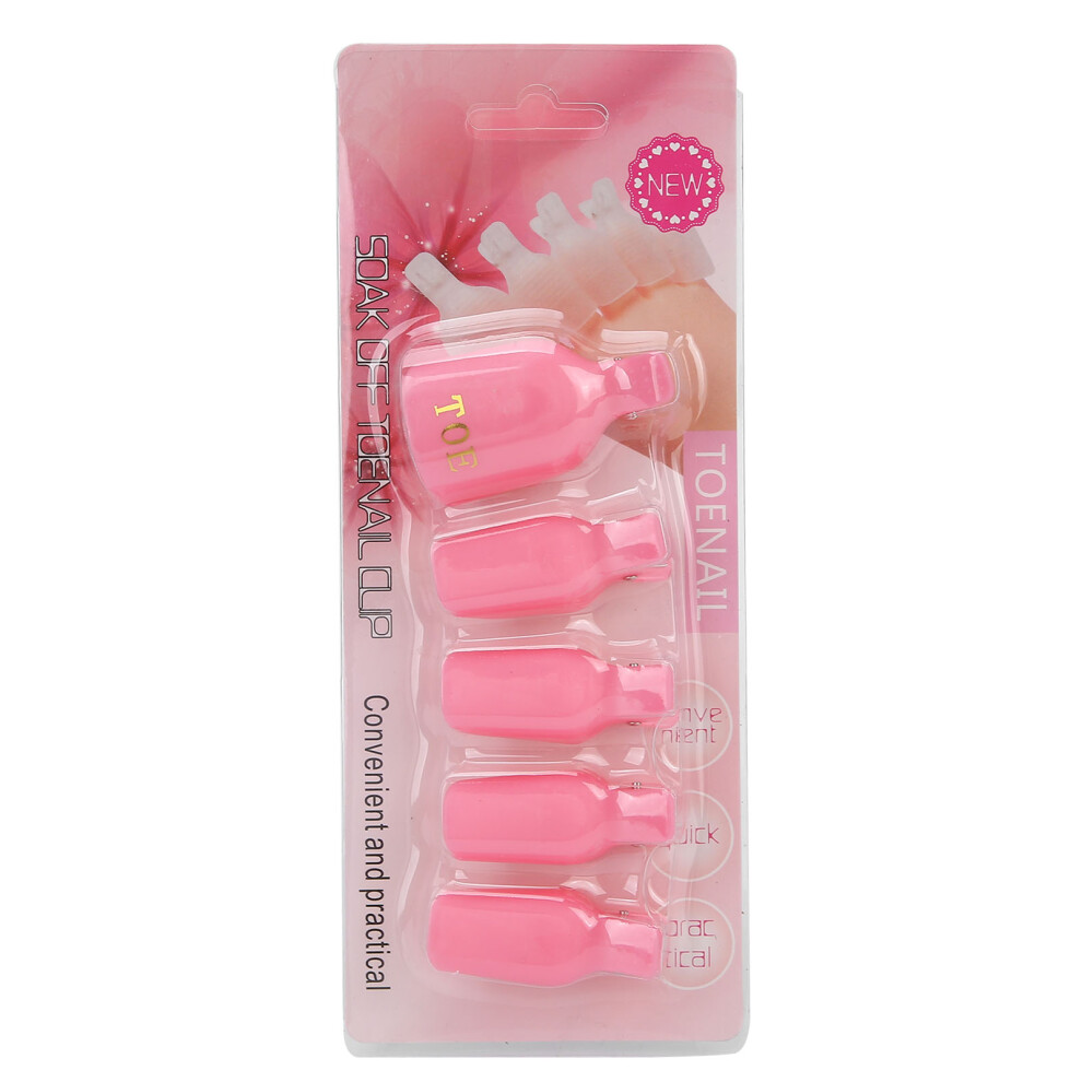 5pcs Gel Polish Remover Clips Home Salon Toenail