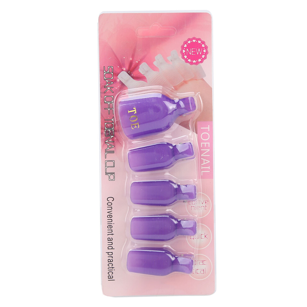5pcs Gel Polish Remover Clips Home Salon Toenail